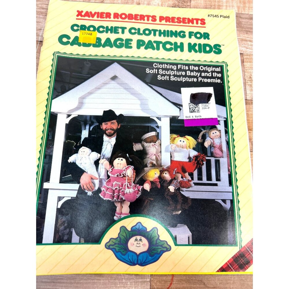 Vintage Xavier Roberts Cabbage Patch Kids Crochet Clothing Pattern Book